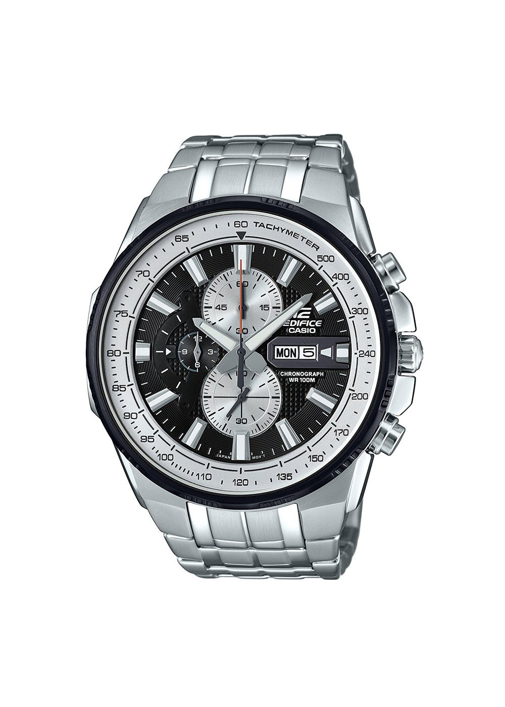 ĐỒNG HỒ CASIO EDIFICE EFR-549D-1BVUDF Mặt đồng hồ 6 kim - Dây kim loại chắc chắn - Chính hãng đến từ Nhật Bản