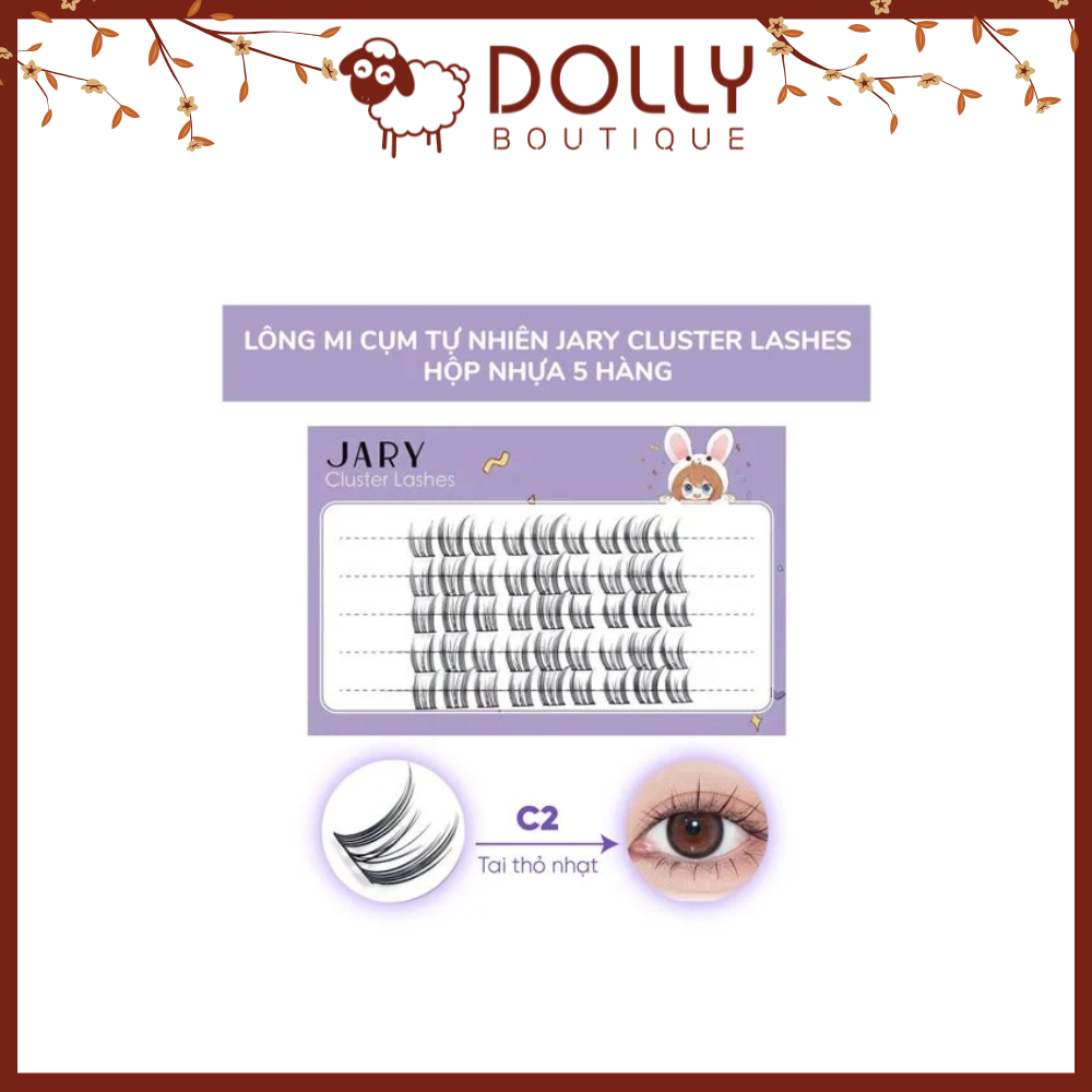 Lông Mi Giả Cụm Tự Nhiên Jary Cluster Lashes Hộp Nhựa 5 hàng C2