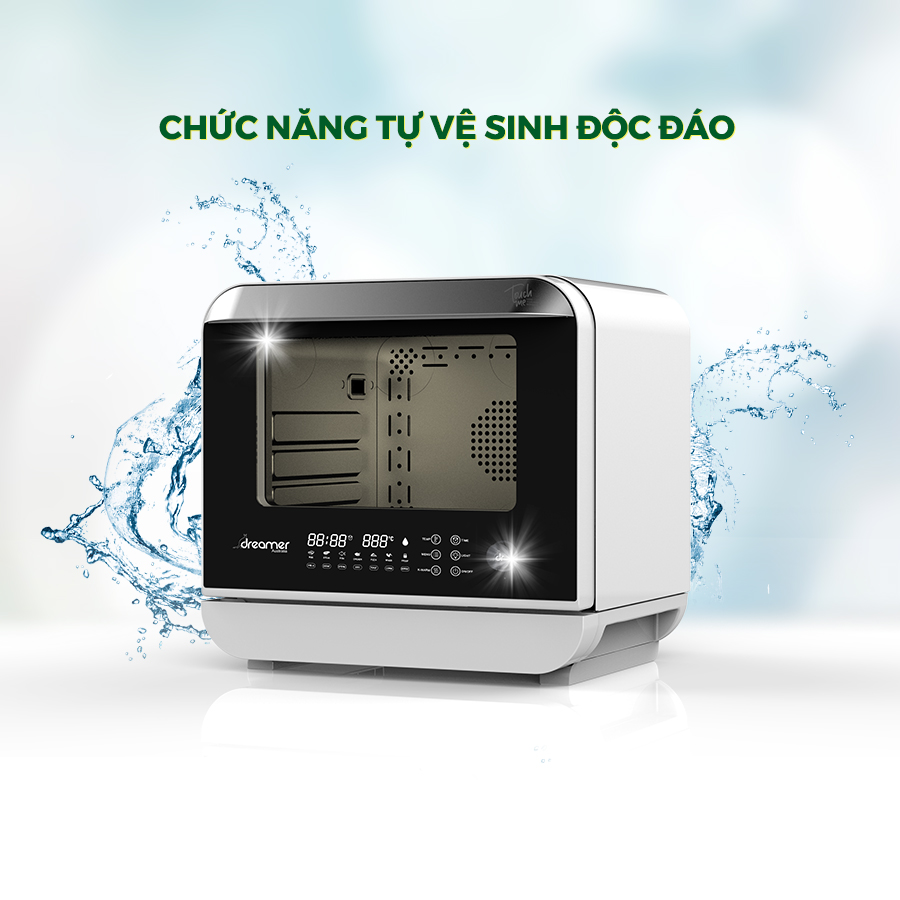 Nồi Chiên Không Dầu Hấp Hơi Nước 18L Dreamer DKA-SAF118W - Hàng chính hãng