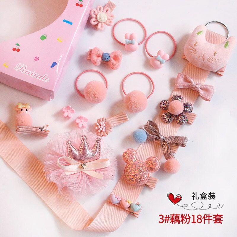 HỘP CỘT TÓC CHO BÉ GÁI GỒM 18 CHI TIẾT