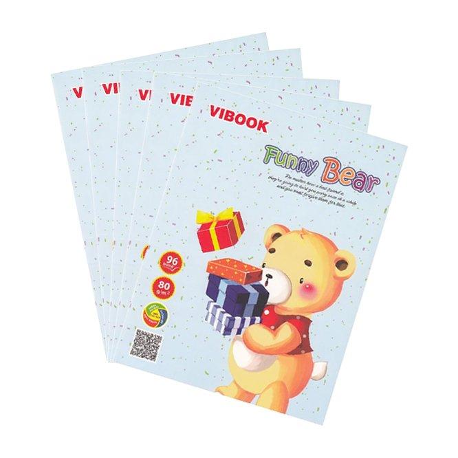 Lốc 10 Cuốn Tập Học Sinh ViBook - Funny Bear - T104-4 - 96Trang