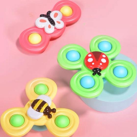 Set 3 con quay spinner, chong chóng dính tường, âm thanh vui nhộn cho bé