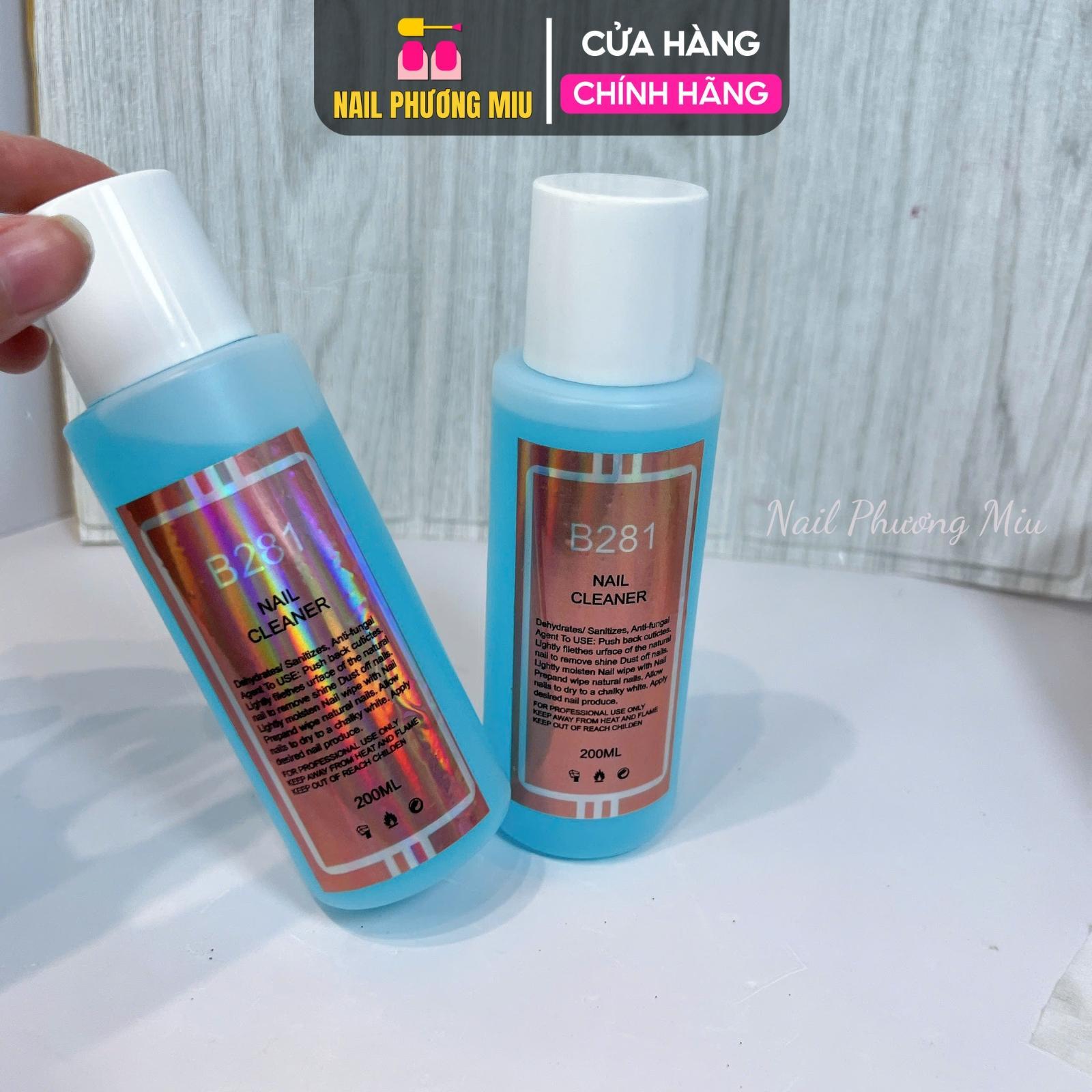 Nước Lau Gel Thơm 200ml B281 Li-nail Làm Nail, Mùi Thơm Nhẹ, Làm Sạch Gel Trên Móng Làm Mềm Gel Gôm, Nắp Chắc Chắn Chuyên Nghiệp Phá Gel Cleansing