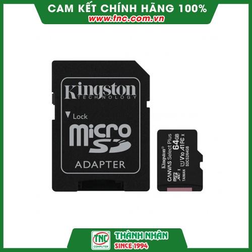 Thẻ nhớ 64GB MicroSDXC Kingston Canvas Select SDCS2/64GB- Hàng chính hãng