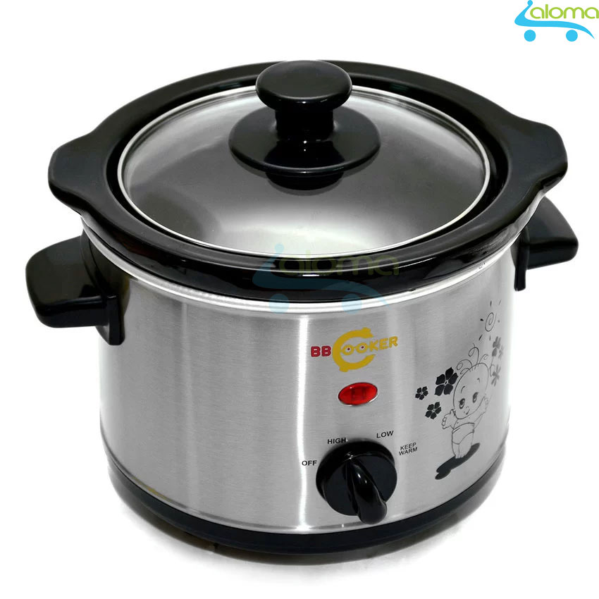 Nồi nấu chậm hầm kho nấu cháo dinh dưỡng 2.5 lít BBcooker BS25 - Tặng bộ 5 hộp Inox