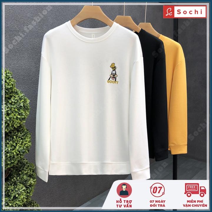 Áo nỉ sweater nam unisex, áo tay dài cổ tròn dáng rộng mềm mịn in Snoo.py mã SW60.3