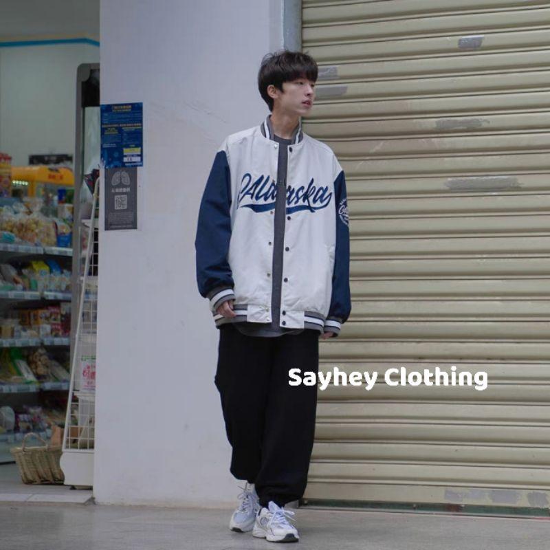 Áo Khoác Bomber Dù Alas Ulzzang Nam Nữ Unisex Form Rộng - Varsity phong cách Hàn Quốc