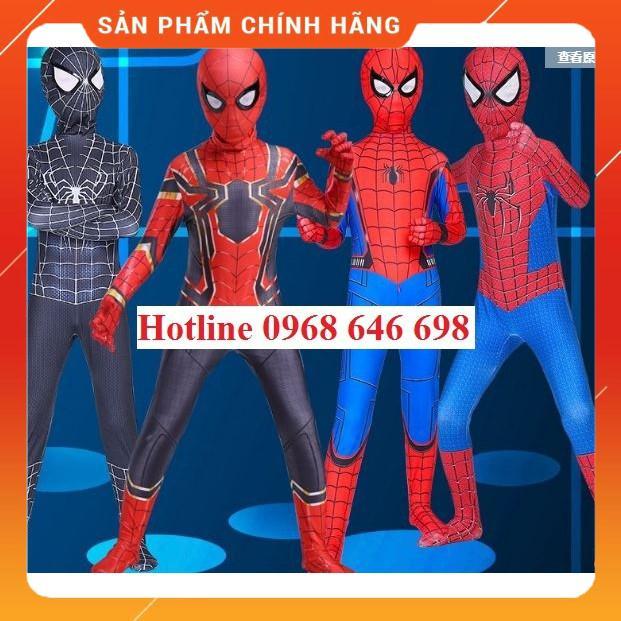Quần Áo Hóa Trang Trẻ Em Người nhện Spiderman Nhện Sắt Viền Vàng