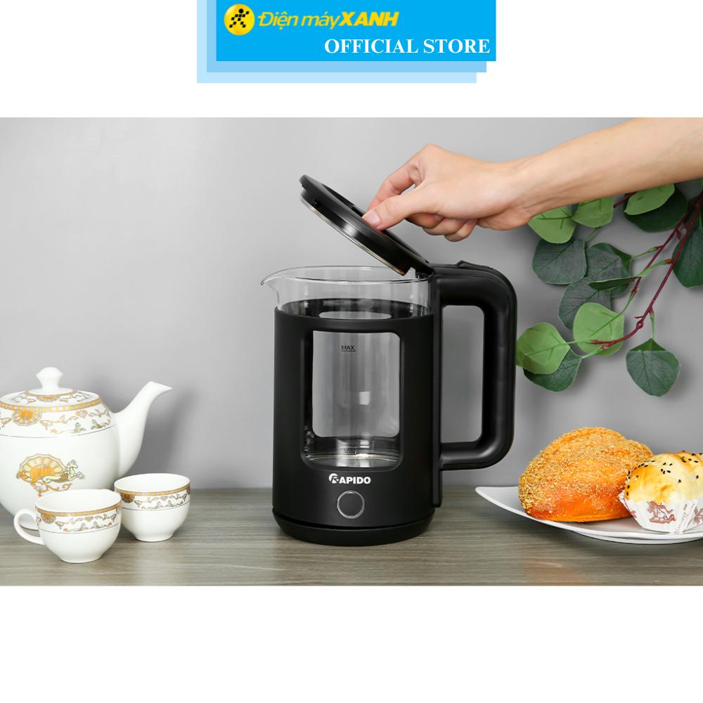 Bình đun siêu tốc Rapido 1.7 lít RK1715B - Hàng Chính Hãng