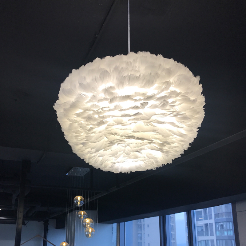Đèn Chùm Mây lông Vũ Bắc ÂU Decor Lighting TN329 - 3 Chế Độ Ánh Sáng - KÈM 3 BÓNG LED SIÊU SÁNG - Có Video