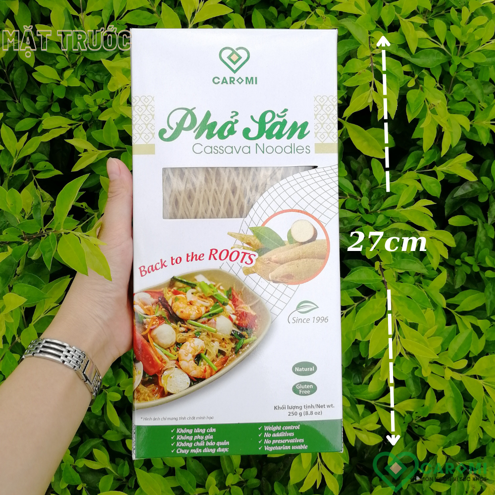 Phở sắn Nguyên chất Caromi, Gluten free, phở sạch, đặc sản Quảng Nam, hộp 250g