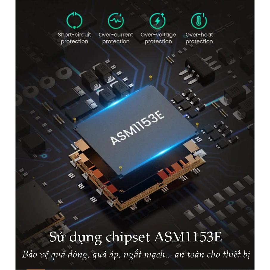 Cáp chuyển đổi hai loại USB 3.0 và USB type C sang Sata cho ổ cứng ngoài SSD, HDD 2.5 inch, dài 50cm UGREEN CM321 - Hàng chính hãng