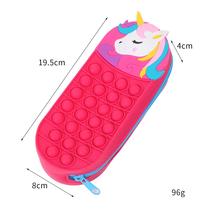 Hộp bút cute to popit nhiều hình ngộ nghĩnh có khóa kéo cho bé trai gái đựng bút và chơi pop it giải trí giảm stress