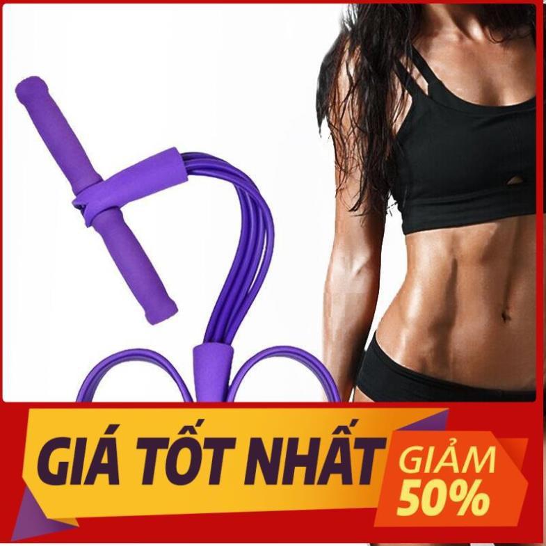 Dây kéo tập cơ bụng lưng tummy đa năng 4 ống đàn hồi hỗ trợ gym gập tại nhà giúp cho dáng chuẩn vòng eo thon