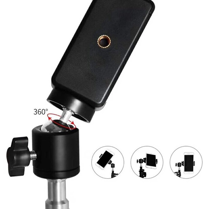 Bộ giá đỡ tripod 2.1m + đầu kẹp +adapter