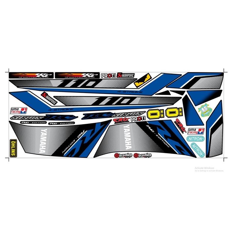 Tem rời dành cho xe Sirius dán xe đen