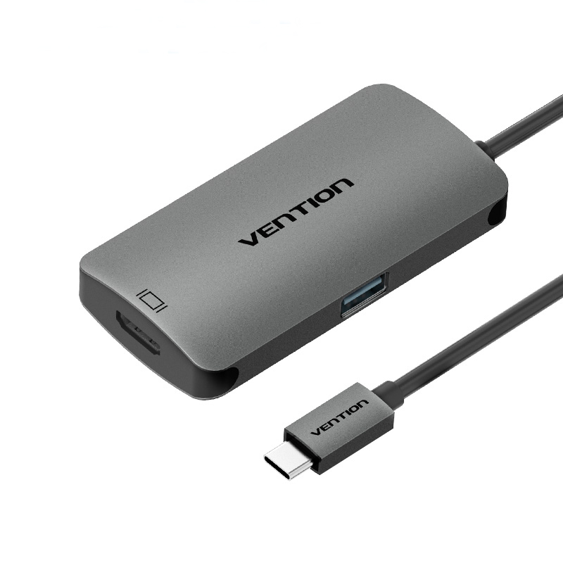 Cáp chuyển đổi Type-C sang HDMI + USB 3.0 hàng chính hãng Vention CGIHA