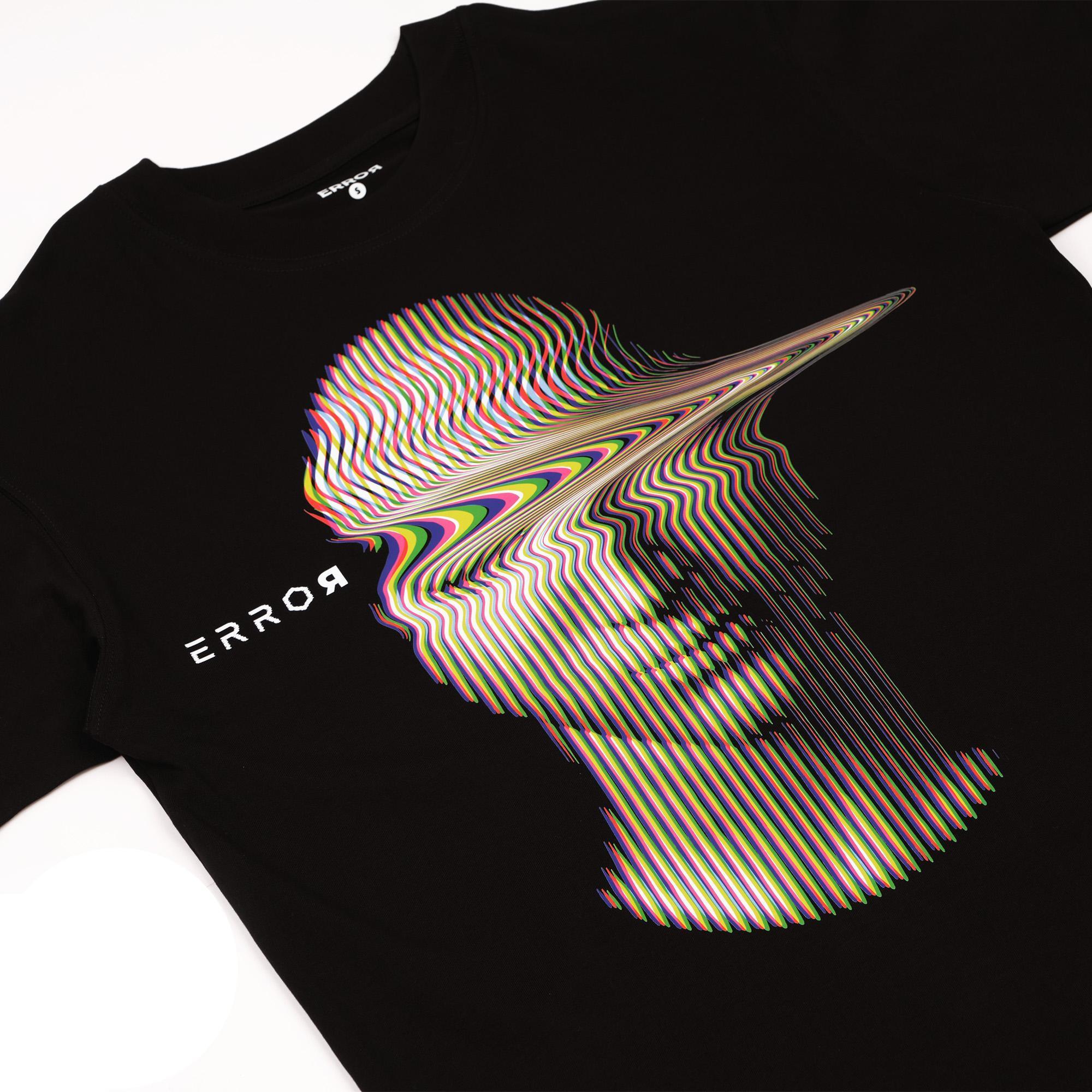 Áo Thun Oversize Unisex Error Head Local Brand Error Cotton Mỹ 100% Tee Basic Màu Đen Vải Trơn Không Xù Lông