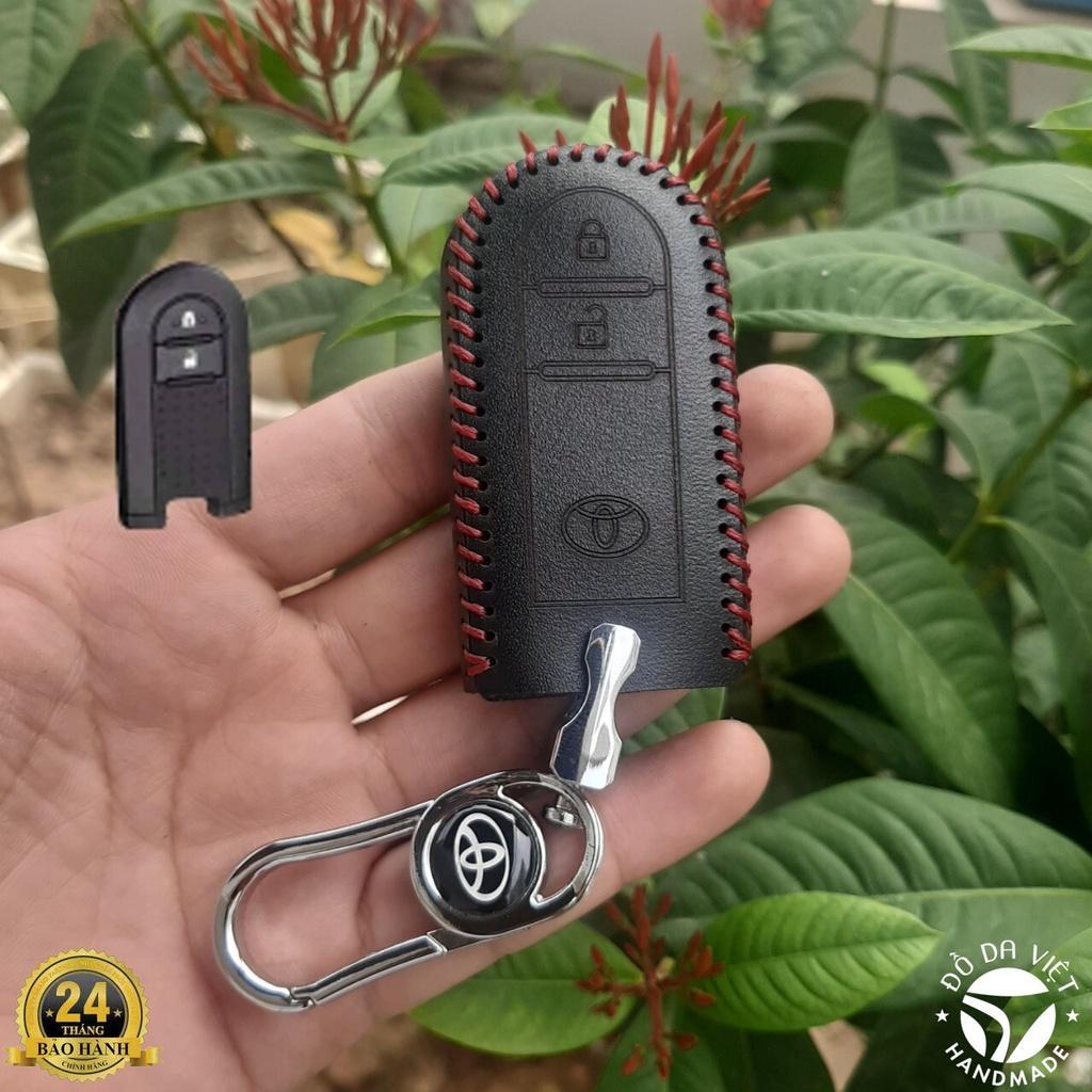 Bao Da Chìa Khóa Ô tô Toyota Rush, Wigo 2020-2023, Da Bò Nhập Khẩu ITALIA, Khắc Tên, Số ĐT Chủ xe