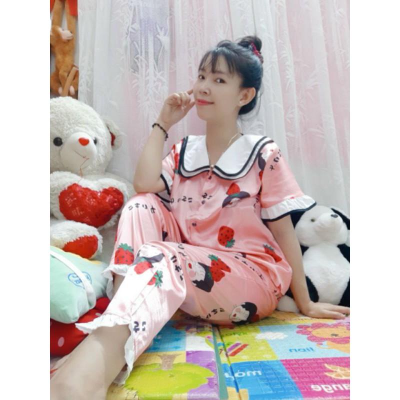 Bộ Tiểu Thư Satin đẹp mê li,hàng chuẩn shop
