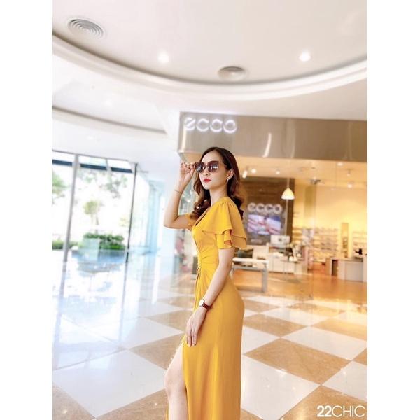 Váy thiết kế đi tiệc xếp ly ở eo xẻ tà Lisa dress - 22CHIC