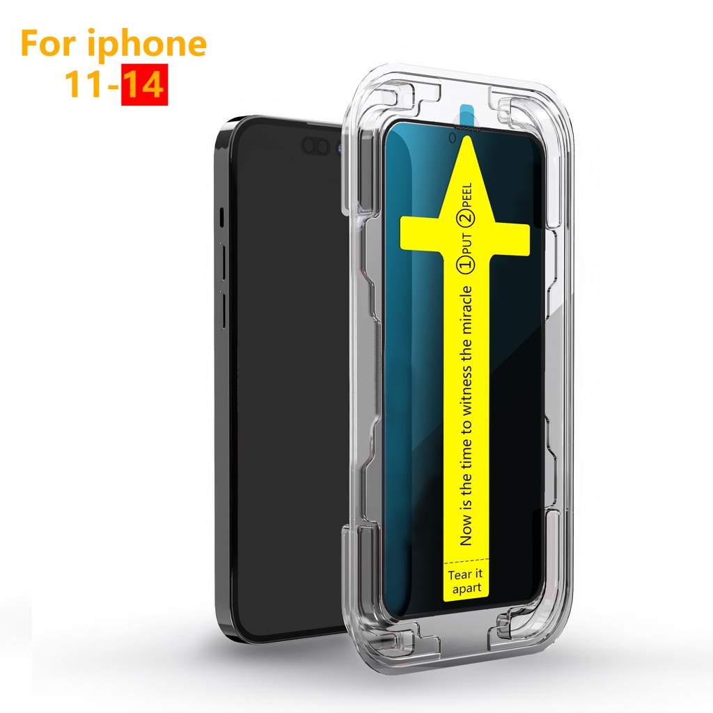 Kính cường lực iPh khung tự dán, độ cứng 9H dán full màn hình Hàng Chính Hãng KOLEAD chống xước không cấn, chống bụi