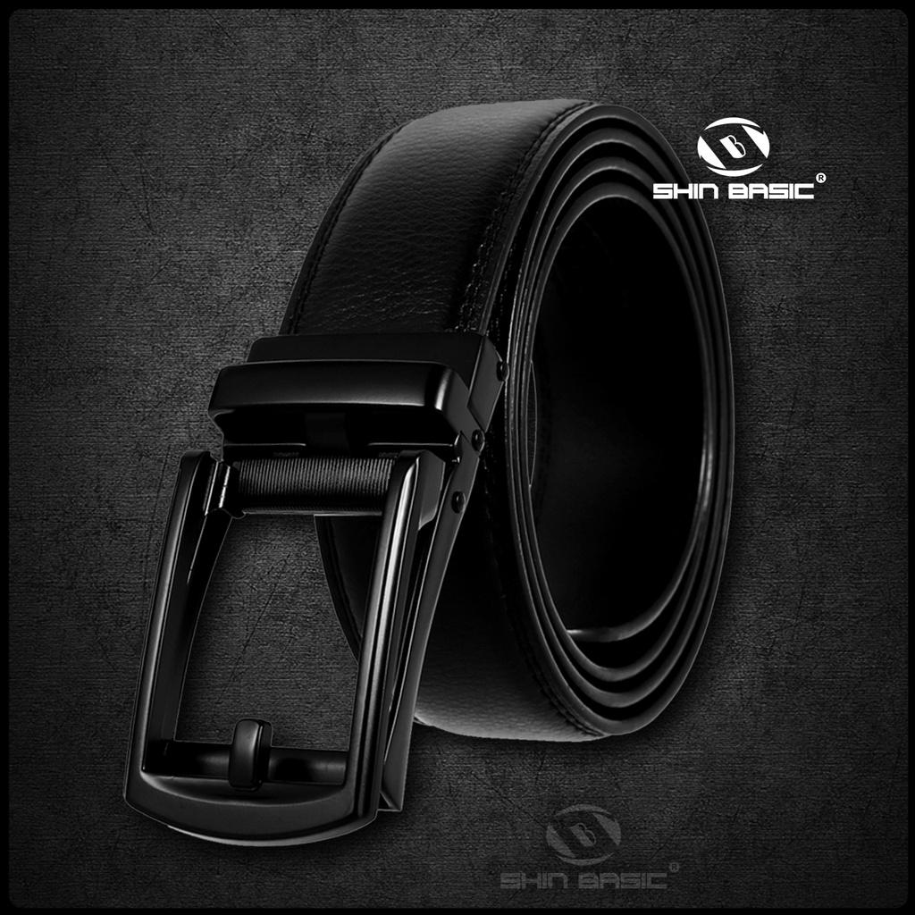 Dây Thắt Lưng, Nịt Nam Da Bò Cao Cấp - ShinBasic, Bảng Khoá Tự Động, Thời Trang Công Sở,  BELTS21BAS09-2