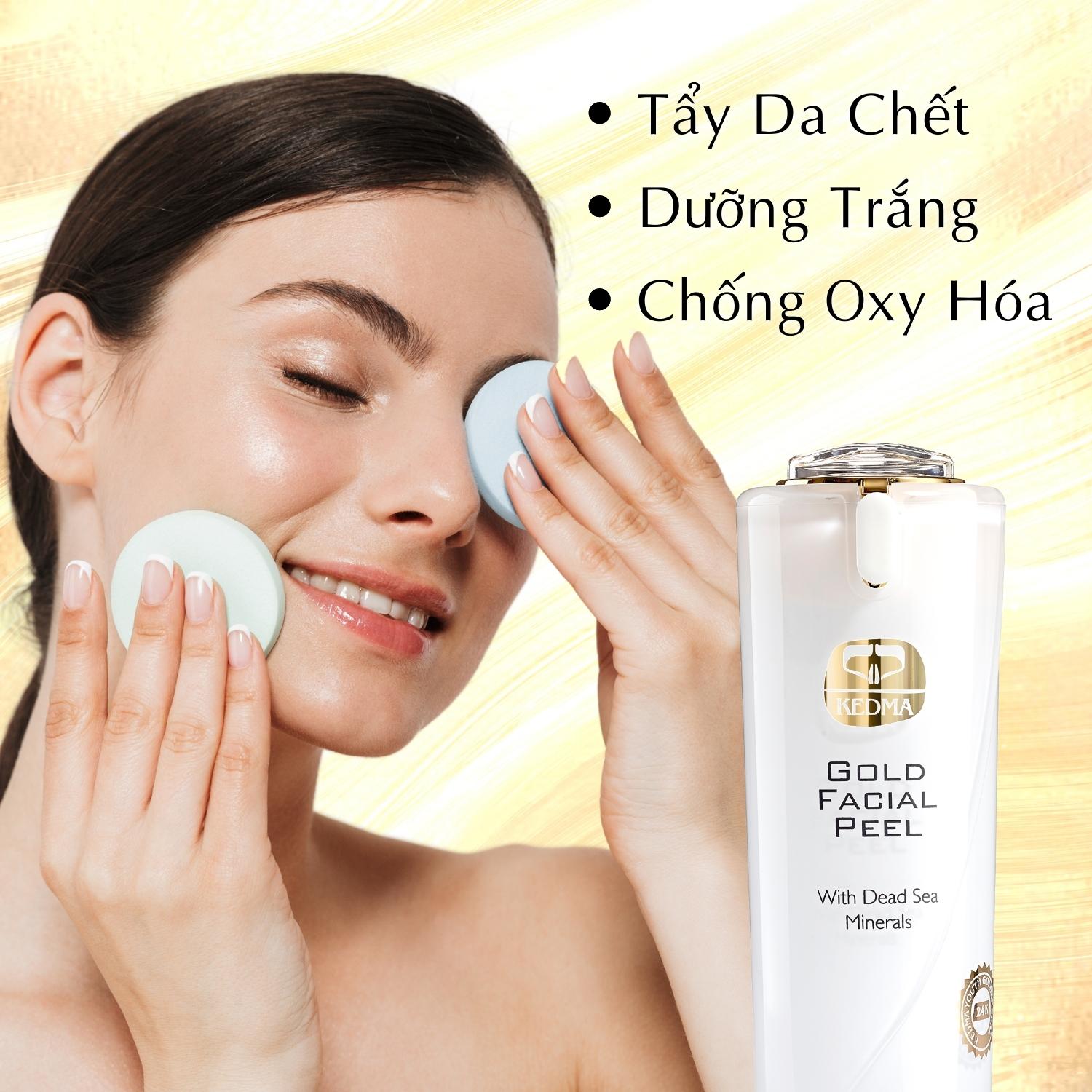 Gel Tẩy Da Chết Từ Tinh Chất Vàng 24k - Gold Facial Peel Kedma 40ml