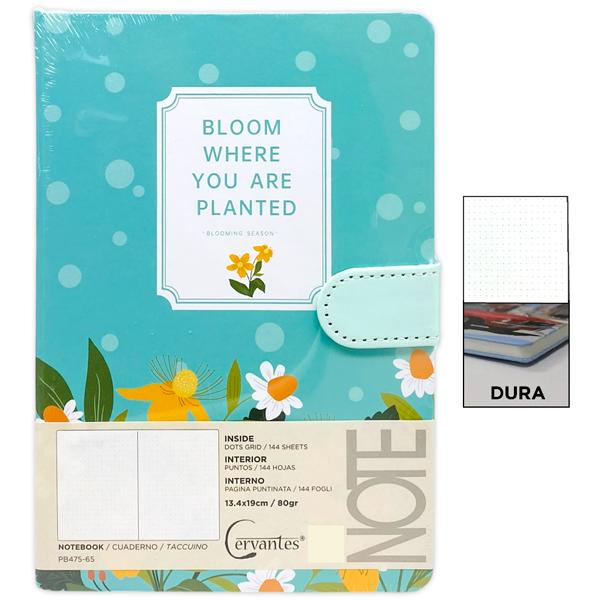 Sổ Ghi Chú Họa Tiết Hoa - Giấy Trơn - 288 Trang 80gsm - Cervantes PB475-65 - Mẫu 3