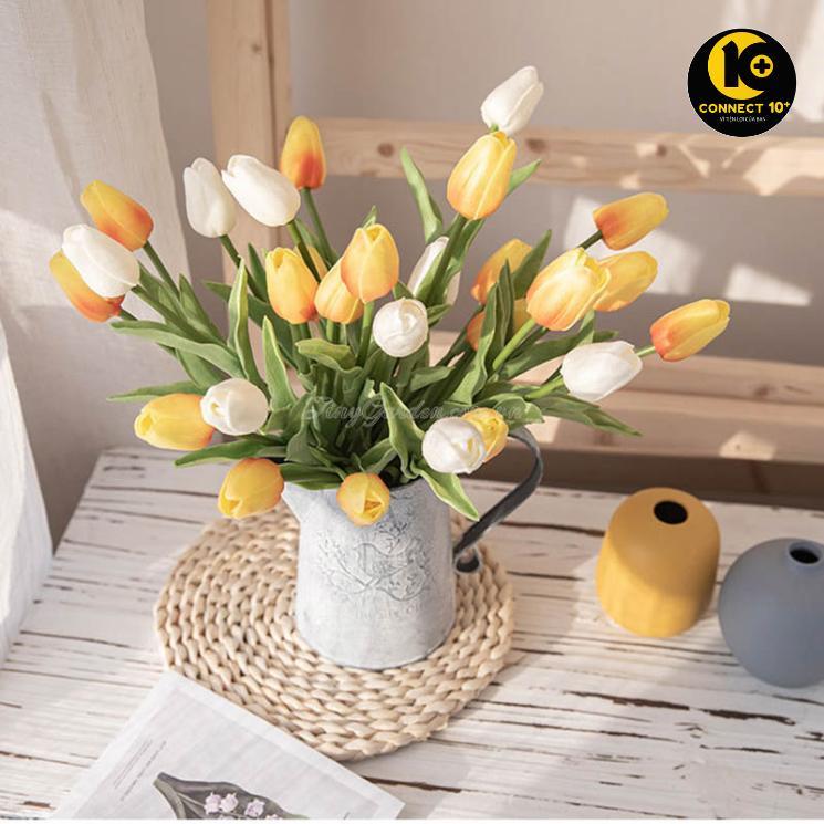 Hoa tuylip giả decor trang trí