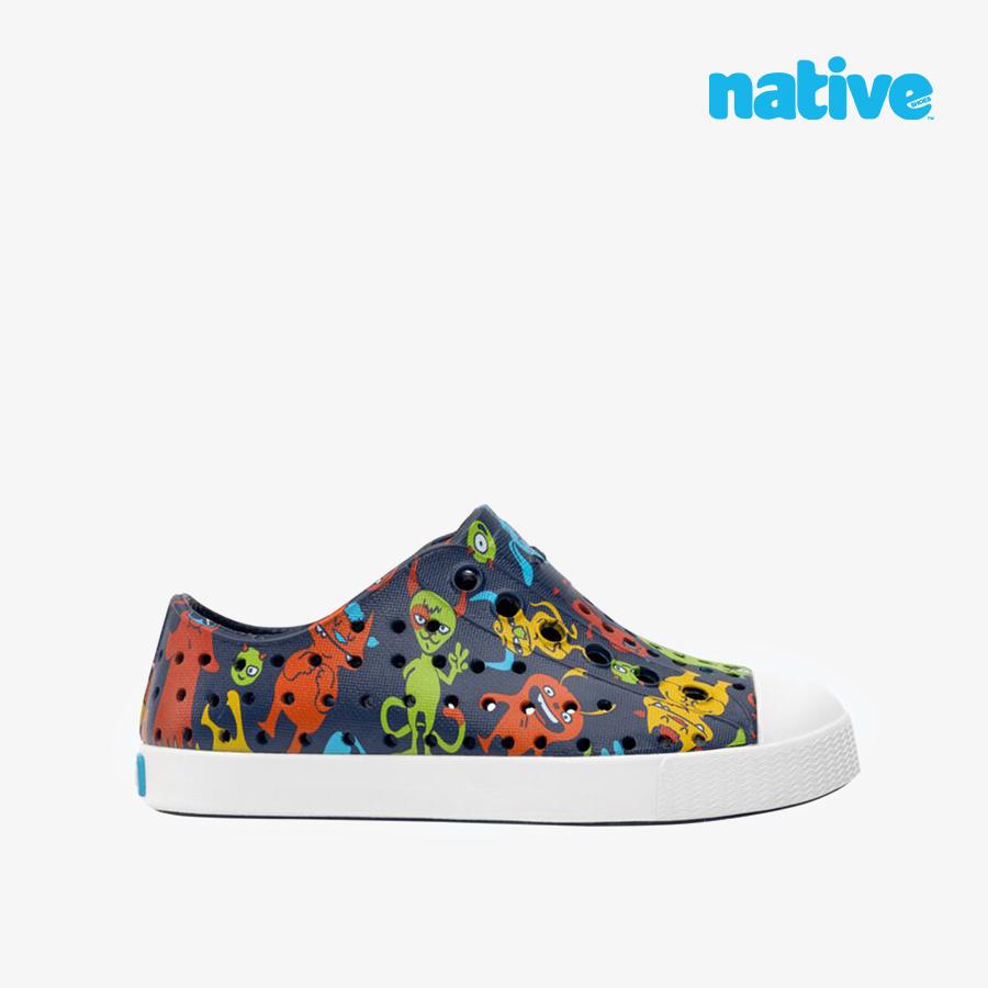 Hình ảnh Giày Lười Bé Trai NATIVE Jefferson Sugarlite Print Junior