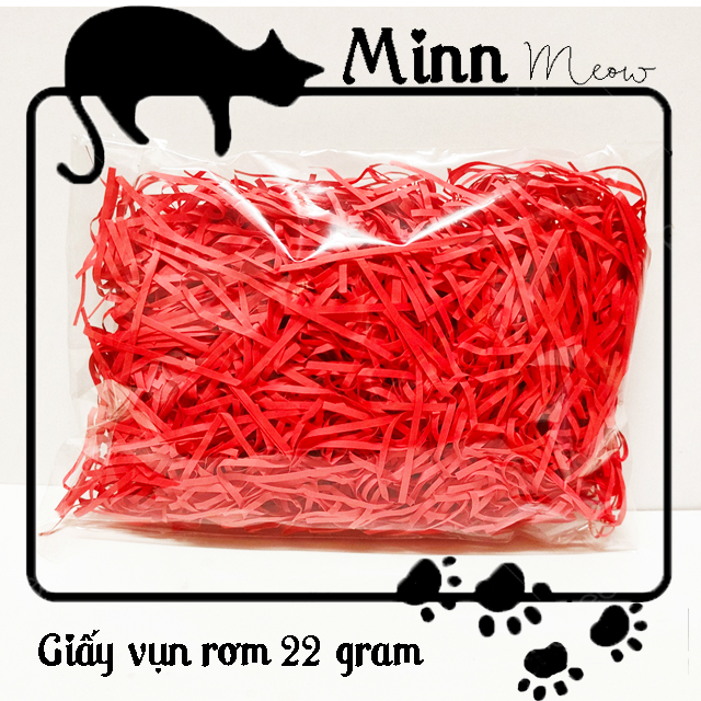 [22 Gram] Giấy vụn giấy rơm trang trí lót hộp quà hoặc túi giấy - giảm sốc món quà - Minn Meow