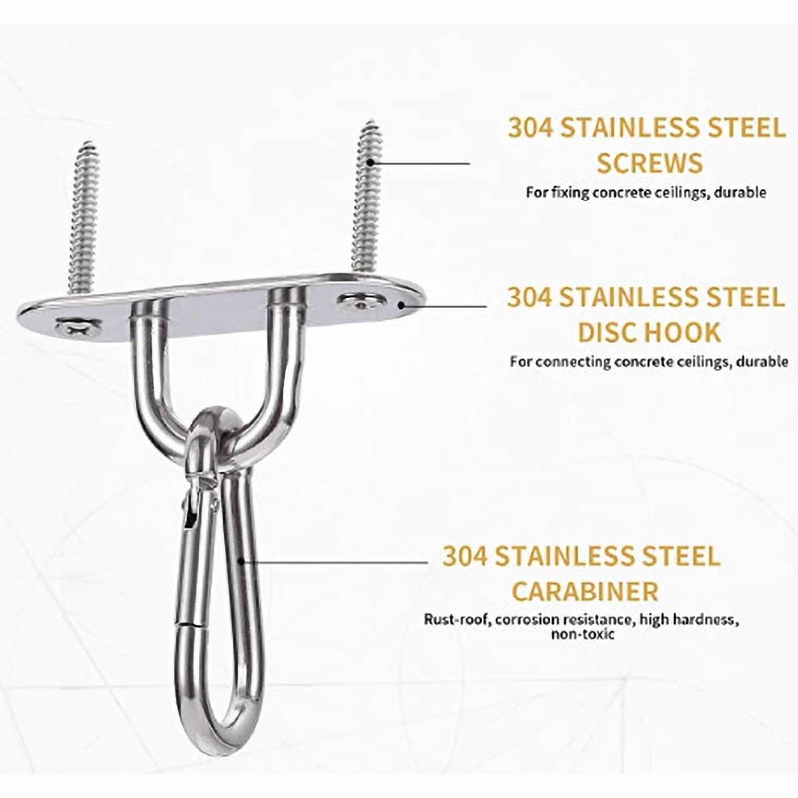 Pad Eye Plate Hanging Hardware Fitting Set Solid Swing Hook Heavy Duty Metal Staple Hooks for Camping Home Use Shade Sail Yoga Training