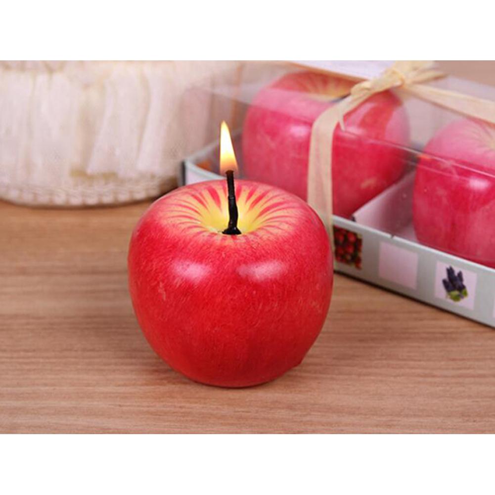Emulational Apple Orange Candle Christmas Eve Gift Fruit Scented Candle