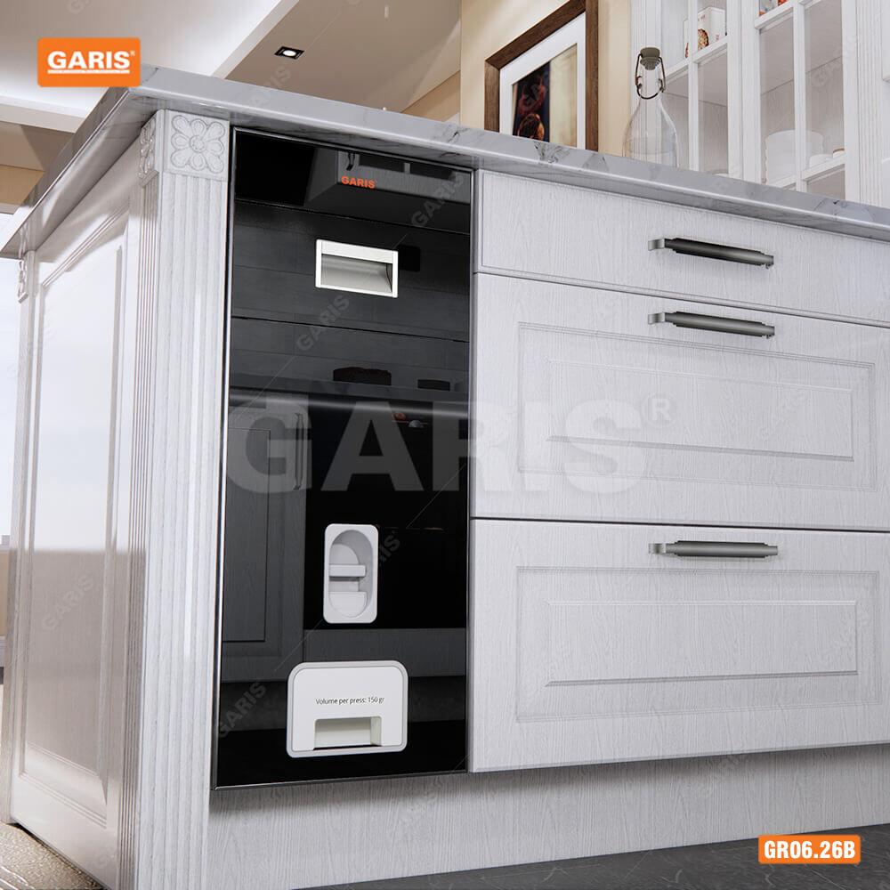 Thùng gạo mặt kính đen Garis GR06.25B