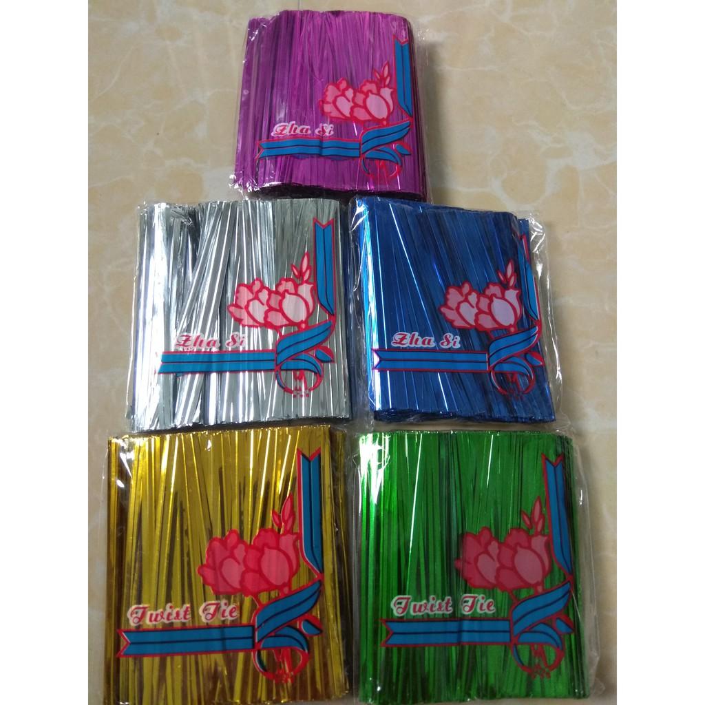 Dây buộc lan nhiều màu, sợi dài 8 cm, 1 gói khoảng 800 sợi