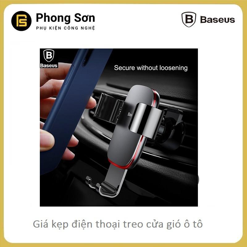 Giá đỡ điện thoại kẹp cửa gió trên Ô tô - Baseus Metal Age Gravity Car Mount - Hàng Chính Hãng