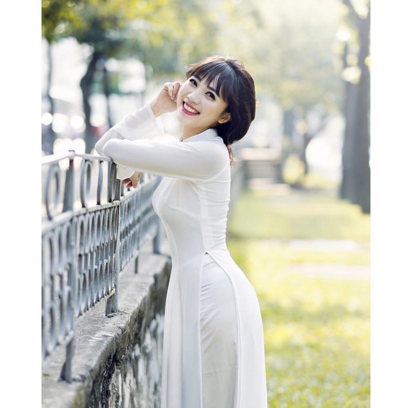 Aó Dài Truyền Thống, Aó Dài Trắng Học Sinh, Sinh Viên 2,4 Tà Chiffon Cho Các Chị Em