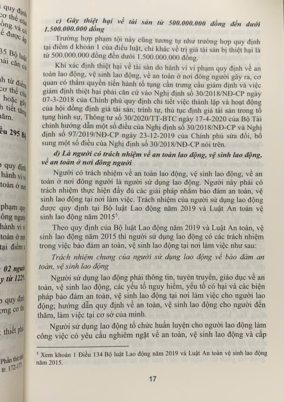 Bình luận Bộ luật Hình sự năm 2015 (Phần thứ hai – Các tội phạm), Chương XXI, Mục 3, 4: Các tội phạm khác xâm pham an toàn, trật tự công cộng