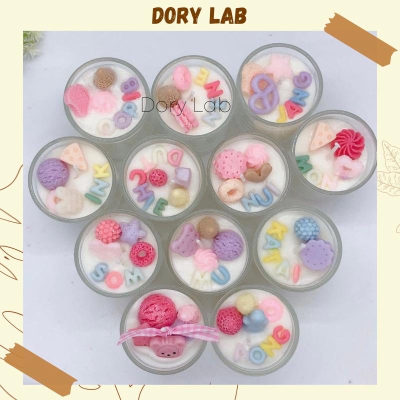 Nến Thơm Ly Topping Nhiều Màu Sắc Handmade - Dory Lab
