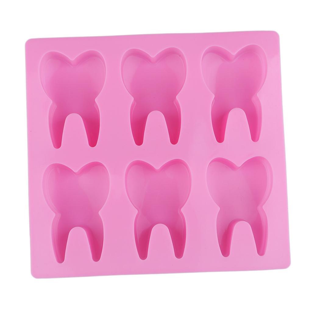 3x Tooth Fondant Sugar Craft Chocolate Cake Candy Baking Moulds