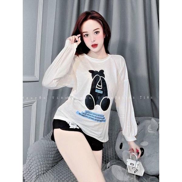 ️️HOT️ Đồ bộ đùi thun tay dài có túi quần, sét đùi thun siêu dễ thương