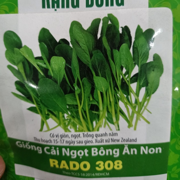 Hạt giống Cải ngọt bông ăn non gói 20gram