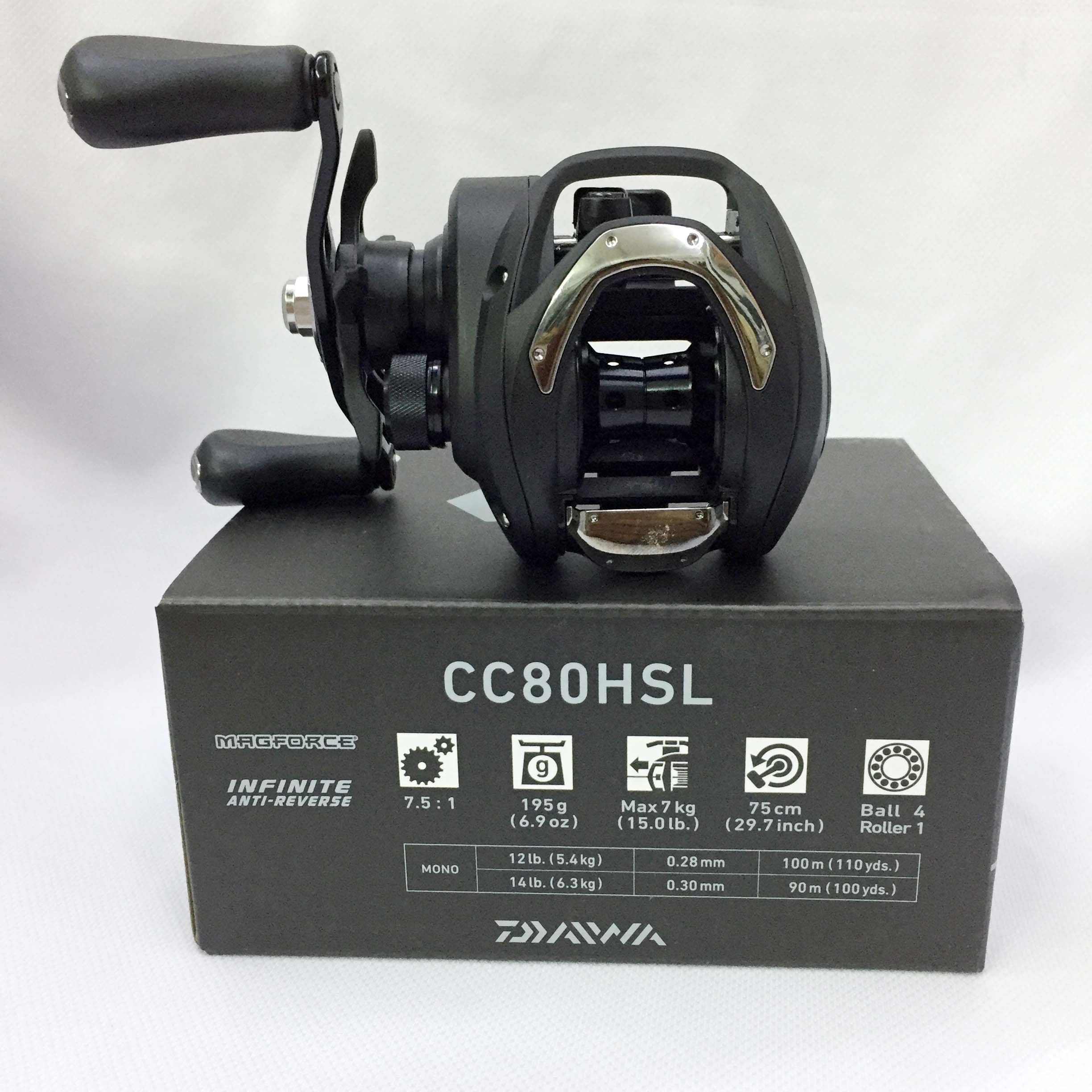 Máy câu cá Daiwa CC80HSL (Máy tay trái)