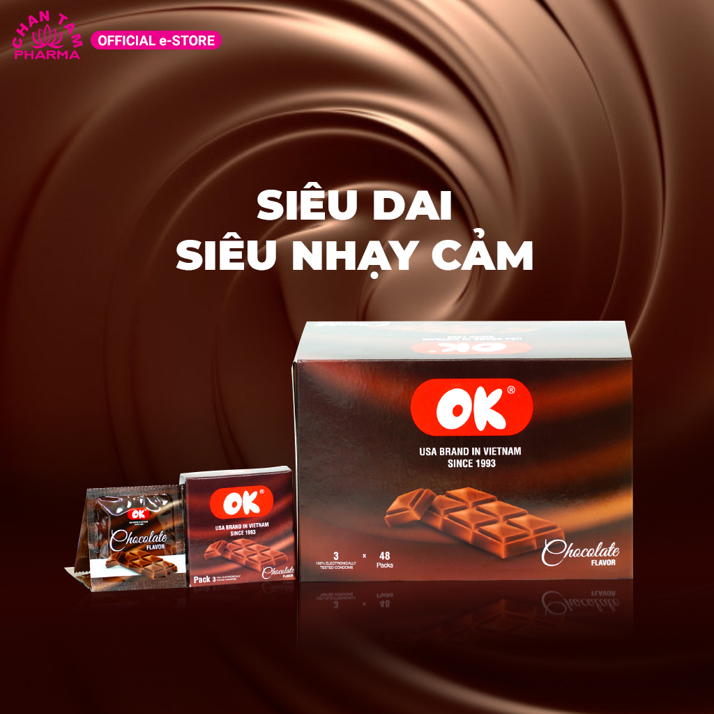 Bao cao su OK chocolate – hộp 144 cái