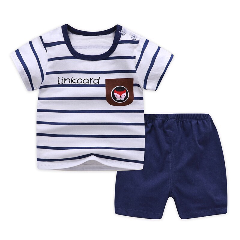Đồ bộ quần áo trẻ em bé trai chất liệu cotton thấm hút mồ hôi thoáng mát