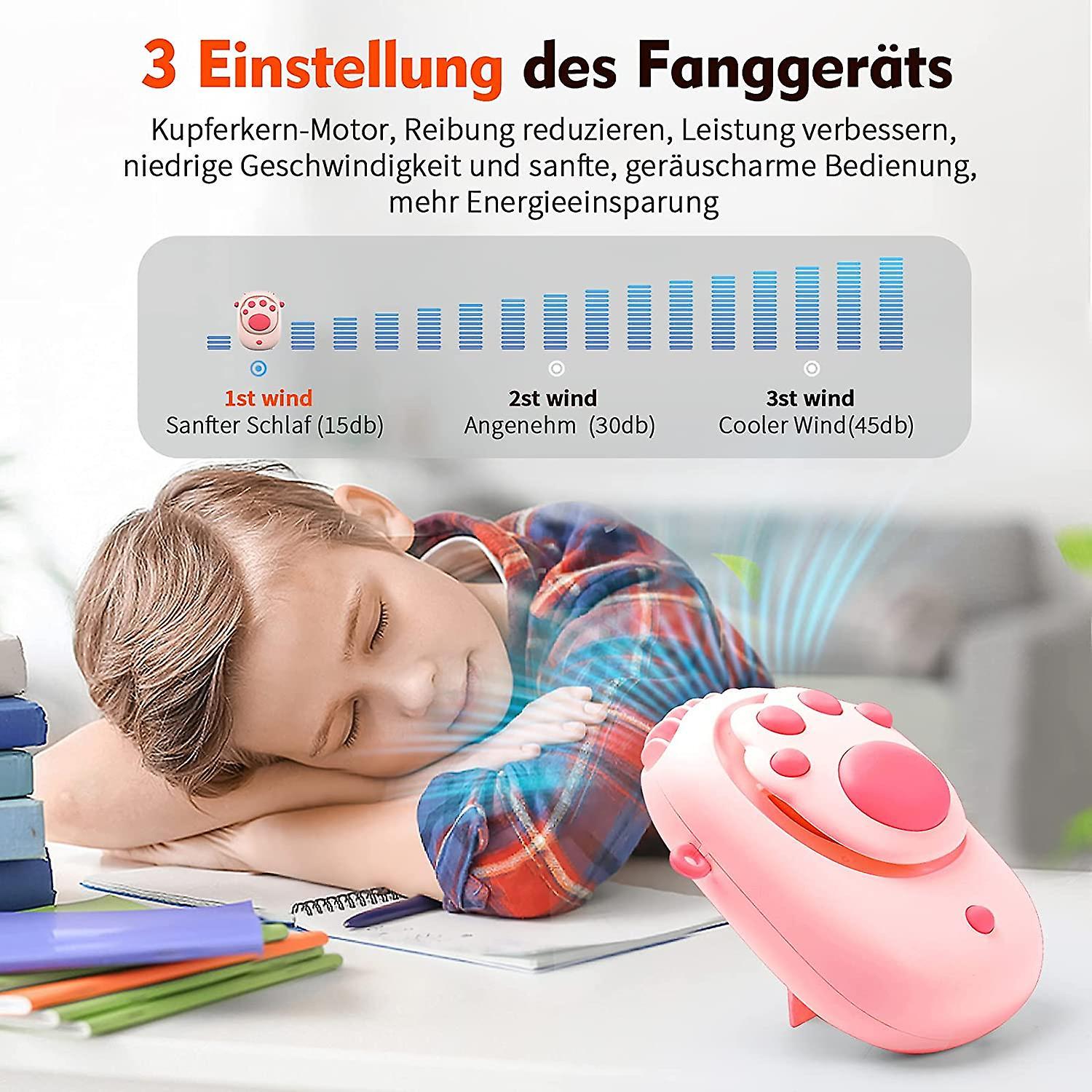 Quạt trần 1 x có dây, quạt mini, usb, im lặng, tốc độ 3 cho văn phòng, nhà và ngoài trời