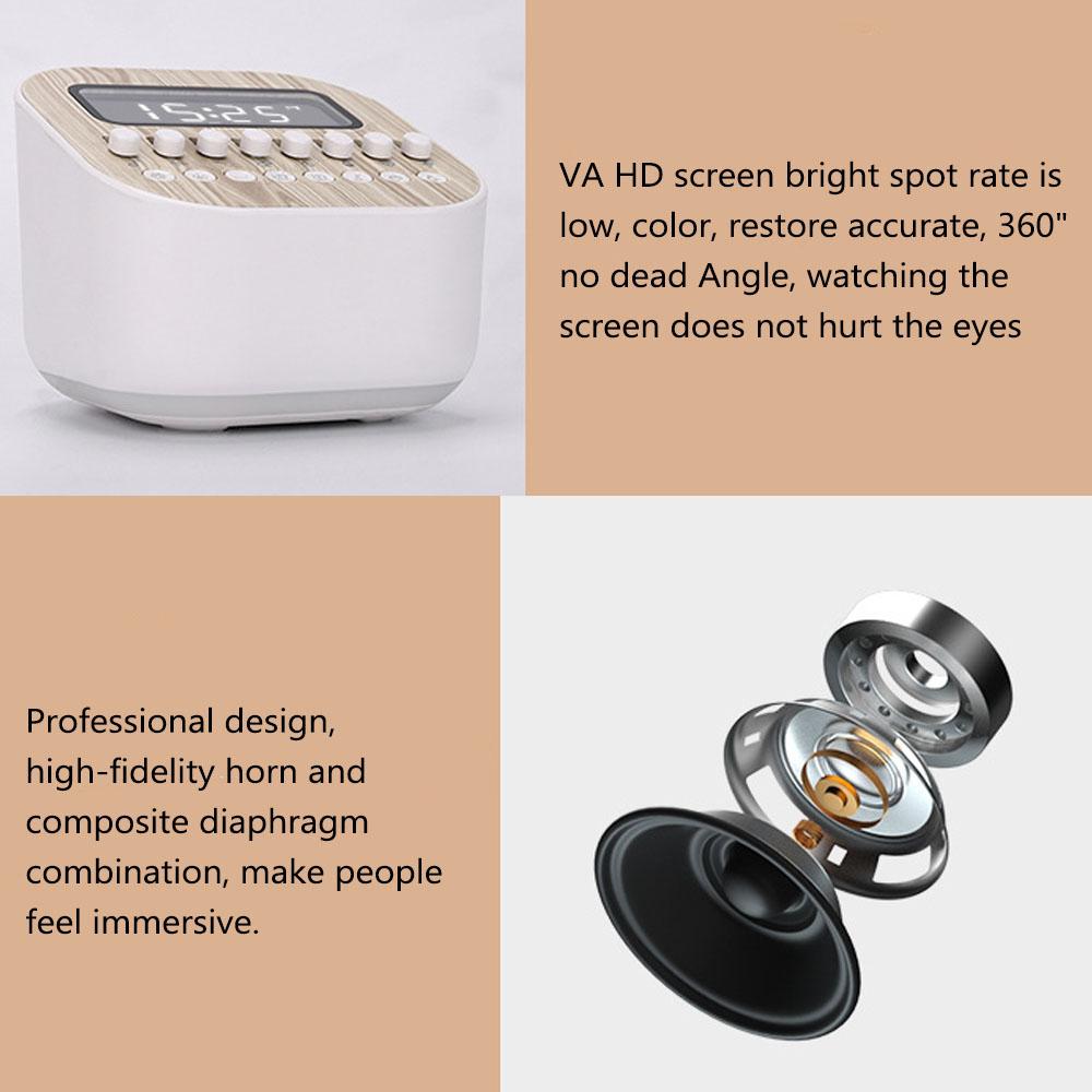 Đồng hồ báo thức điện tử thông minh có phát nhạc, thư giãn