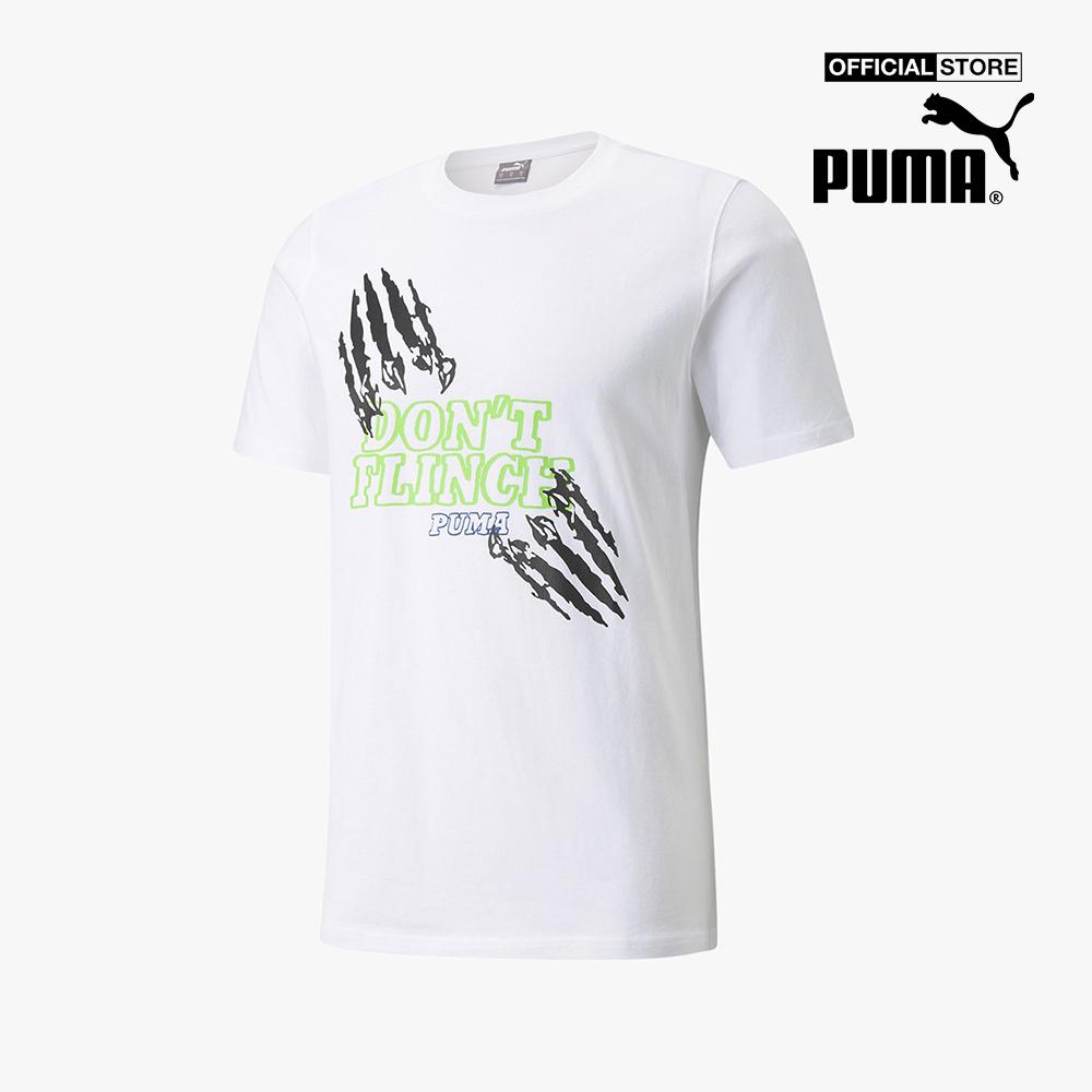 PUMA - Áo thun nam cổ tròn ngắn tay 4th Quarter Basketball 532361