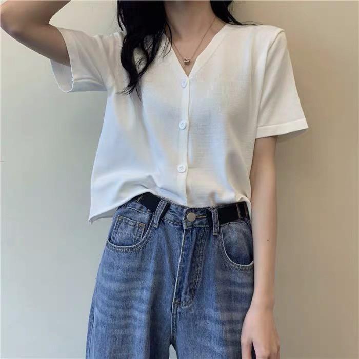 Áo Croptop Nữ Tay Ngắn Form Rộng